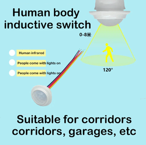 Interruptor de luz LED PIR, sensor de movimiento sin demora, detector de luz IR ajustable, sensor de movimiento IR - Product Image 3