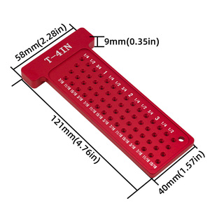 T tipi hassas ağaç İşleme Scriber ölçme aracı kare alüminyum alaşım kazımalı aracı delik konumlandırma göstergesi DIY projeleri için - Product Image 3
