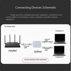 Factory Sales 1 to 2 Female RJ45 Splitter Ethernet <strong>Adapter</strong> Internet Network Cable Extender Connector Accessories - Product Image 5