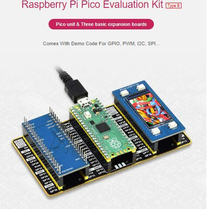 Raspberry Pi Pico Evaluation Kit Der Pico Color LCD IMU Sensor GPIO Expander - Product Image 4