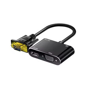 1080p <strong>VGA</strong> to HDTV+<strong>VGA</strong> Adapter Aluminum <strong>VGA</strong> to HD Converter With 3.5mm Audio and USB Power Interface - Product Image 1