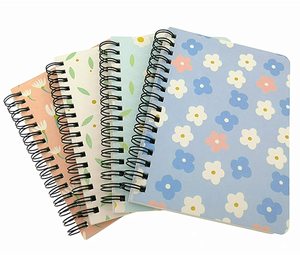 Pequeño diario de libreta en espiral, cuaderno de bocetos con encuadernación de alambre, planificador de notas diarias,