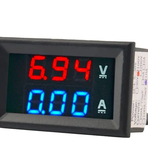 DC 100V 10A voltmetre ampermetre mavi kırmızı LED Amp çift dijital Volt metre ölçer dijital voltmetre ampermetre led ekran