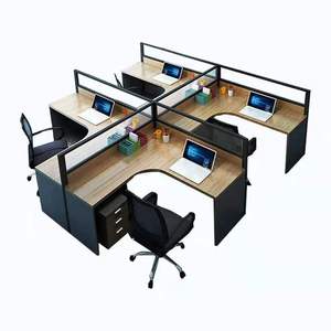 Nuevo Mostrador de oficina ejecutivo moderno, mesa de computadora, personal de diseño, mesa de oficina para 4 personas, escritorio de estación de trabajo para computadora - Product Image 1