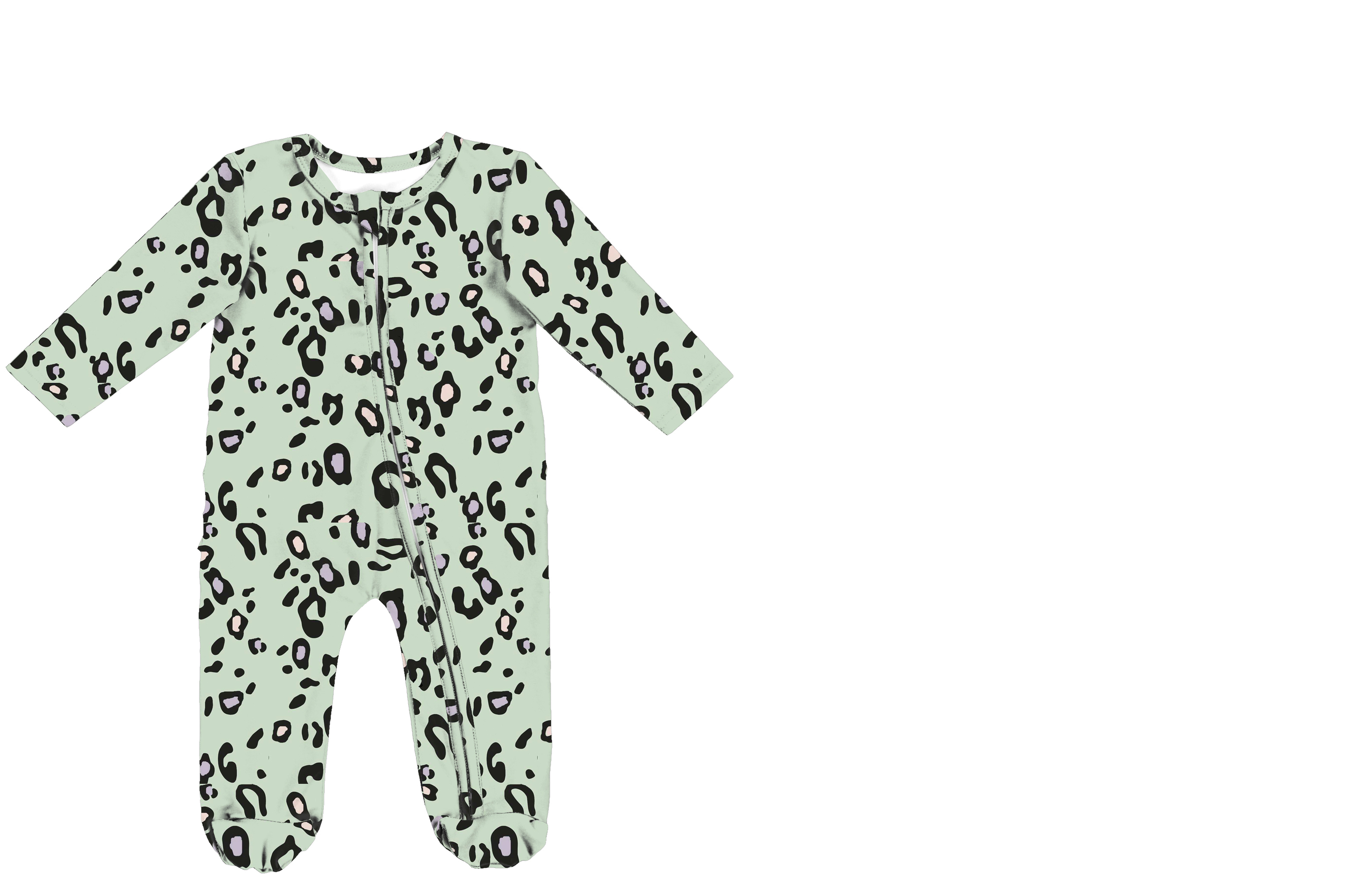 Sage Green Multicolor Leopard Print