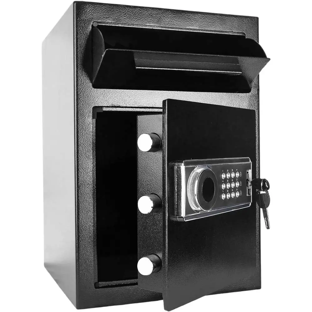 2.5 Welp Security Business Safe En Lock Box Met Digitaal Toetsenbord, Drop Slot Kluizen Met Front Load Drop Box