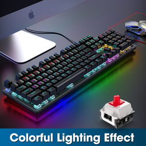 AOC-Teclado mecánico para videojuegos RGB, teclado luminoso colorido con programación de Macro de Metal mecánico Real - Product Image 3