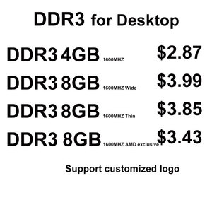 Desktop 8GB RAM <strong>DDR3</strong> 1600HZ 4G DDR3L Ymeiton UDIMM <strong>DDR3</strong> Wide Thin Memory RAM <strong>DDR3</strong> 3L and Cooling Fin High Quality 4/8GB PC RAM - Product Image 1