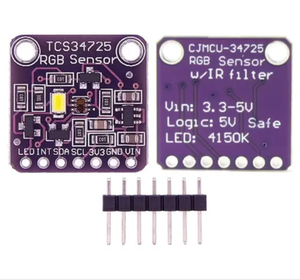 Gold Seller TCS34725 Sensor de reconocimiento de color Placa DE DESARROLLO RGB Módulo de sensor de color de reconocimiento de color de comunicación IIC