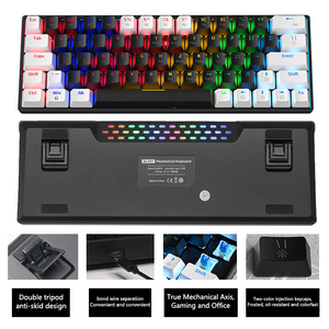 63-key TYPE-C Small Wired <strong>Notebook</strong> <strong>Keyboard</strong> Computer Office Game Electric Teclado Mecanico Axis Red Axis Mechanical <strong>Keyboard</strong> - Product Image 5
