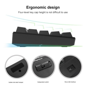 RK61 61 61键2.4G无线USB 1.5m有线三模式平板手机游戏机械键盘 - Product Image 4