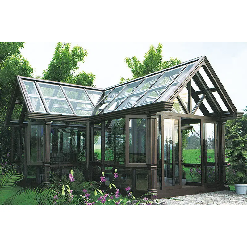 DIAOSI-parasol de aluminio SangRui para exteriores, rotura térmica de 60 grados, de vidrio de bajos, ecológico, casa prefabricada para jardín