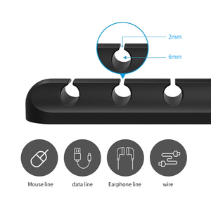 <strong>Tidy</strong> Management Holder Wire Desk Silicon Clips Earphone Cord Desktop Clip Computer Silicone <strong>Cable</strong> Organizer - Product Image 5
