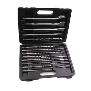 Juego de brocas y cinceles de martillo rotativo SDS Plus de 17 piezas, herramientas de perforación de mampostería de hormigón con punta de carburo de tungsteno de 3/16 "a 5/8" - Product Image 1