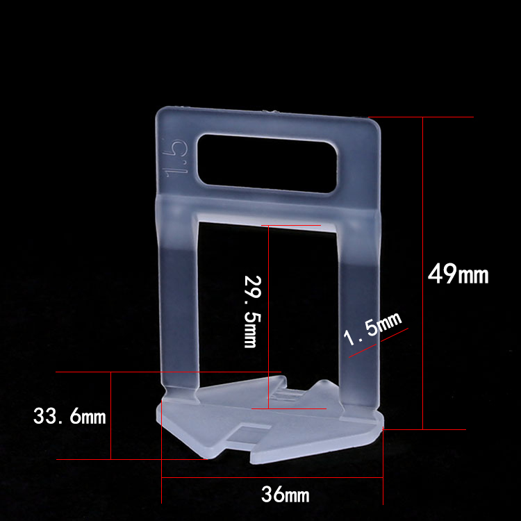 Entretoises creuses pour carrelage allongées de 1,5 mm
