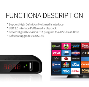 High Quality <strong>Decoder</strong> H.264 Receiver Stb T2 Dvb-t2 Set Top Box Tv Dvbt2 for Spain/italy - Product Image 6