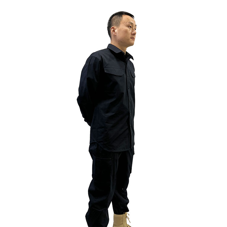Custom Made Men's Security Guard Uniforms Long Sleeve Shirts With Customized Logo