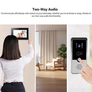 Tuya 7 pulgadas videoportero teléfono sistema de intercomunicación WIFI impermeable Visual bidireccional intercomunicador equipo de seguridad para el hogar
