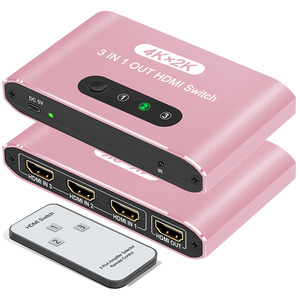 <strong>HDMI</strong> Switcher 1x3 High Resolution <strong>HDMI</strong> Switcher Supports 4K30Hz 1080P60Hz HD Resolution <strong>HDMI</strong> Remote Control for Computer PC - Product Image 2