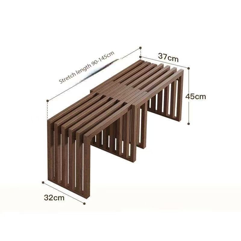 Banc télescopique en bois massif 4*