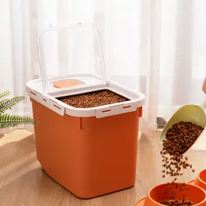 Kitchen Large Capacity Plastic Food Container with Sealing Lid Roller Flip Rice Storage Container Cereal <strong>Jars</strong> - Product Image 1