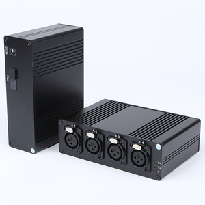 AU電源プラグSCポート4ウェイオーディオトランスミッターおよびレシーバー20KMXLRファイバーエクステンダーデジタル4チャンネルオーディオエクステンダー - Product Image 4