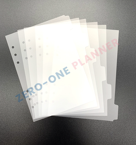 En Stock, tamaño A5, en blanco, esmerilado, PP, 6 pestañas, divisor, carpeta de 6 agujeros, páginas divisorias para cuaderno, diario, planificador, Bloc de notas