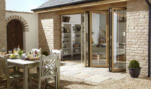 Interior Brown Aluminum Alloy Style Folding Bi-fold Office Glass Sash Joint <strong>Windows</strong> <strong>With</strong> <strong>Built</strong> in Blinds - Product Image 4