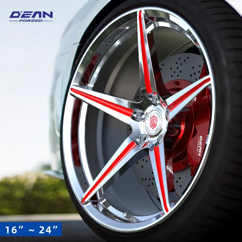 Roues personnalisées forgées DEAN-DB003 6061-T6 jantes légères de 16 à 24 pouces roues en alliage d'aluminium modification de voitures 5x114.3 Mustang