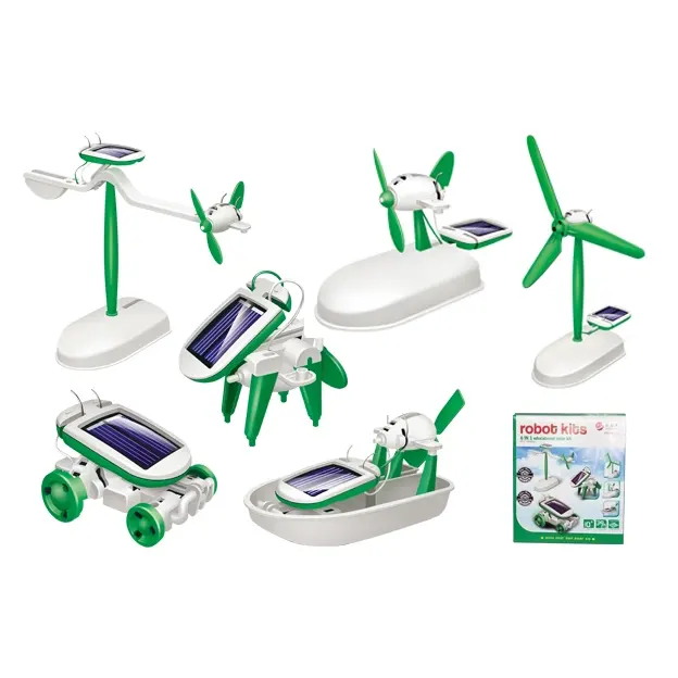 GelsonlabHSTM -033 insegnamento fai da te 6-in-1 Robot ad energia solare, kit di istruzione solare stelo giocattoli intelligenti per bambini