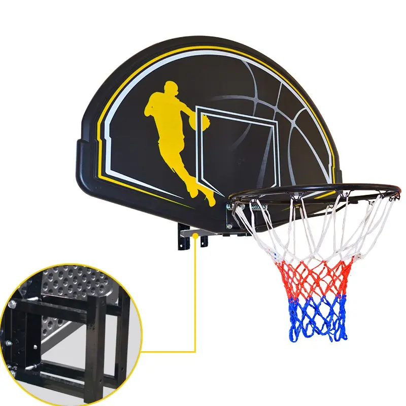 त्वरित डुबोना सस्ते उच्च गुणवत्ता पोर्टेबल दीवार घुड़सवार बास्केटबॉल हुप्स बैकबोर्ड