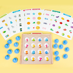 <strong>Best</strong> Selling Three in One Memory Match Games Chess Blue Memory Chess Family Party Table Game <strong>Brain</strong> Thinking Training Wooden <strong>Toys</strong> - Product Image 3