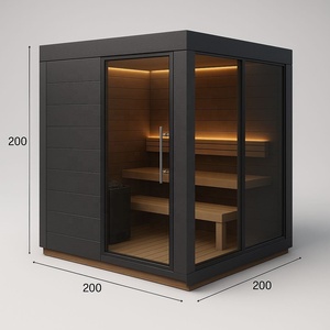 2-4 người hemlock gỗ phòng tắm hơi ngoài trời hạt tự nhiên sạch dòng phù hợp với Nordic trang trí sân vườn - Product Image 1