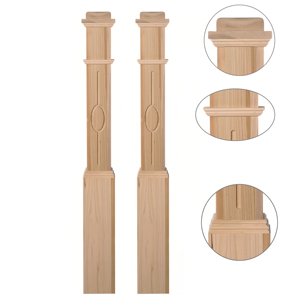 Trang Trí Gỗ Sồi Gỗ Cầu Thang Bài Cổ Điển Newel Bài Rắn Gỗ Sồi Từ Việt Nam - Product Image 1