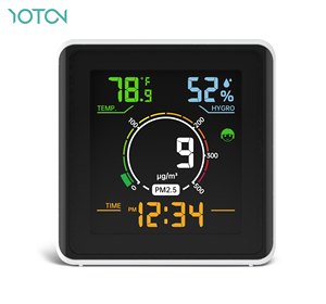 PM2.5 Monitor with LCD Display NDIR <strong>Sensor</strong> Indoor CO2 Detector for Laboratory <strong>Use</strong> <strong>Detects</strong> VOC Gas for Industrial &amp; Household <strong>Use</strong> - Product Image 1