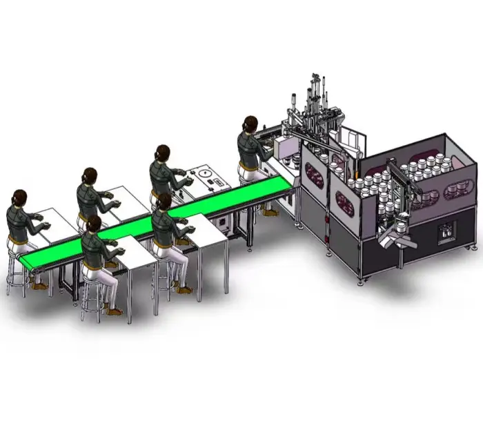 Linha de montagem de lâmpada led e27/e14/b22, linha de montagem estável, desempenho simples, operação com conjunto completo de vídeos de operação