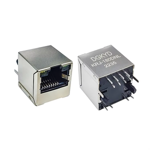 LED RJ45 konnektör trafo Ethernet fişleri yüksek görünürlük Ethernet konnektörleri ile 180 derece tek Port kadın 8P8C Jack - Product Image 1