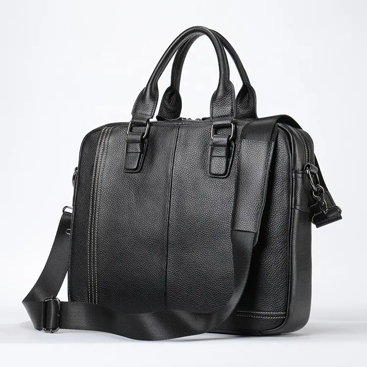 Online alışveriş lüks yönetici laptop çantası erkek iş çanta hakiki deri evrak çantası erkekler için
