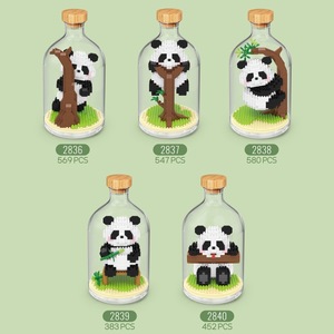 Serie Panda, bloques de construcción chinos, modelo de micropartículas, juguetes para niños de 5 a 7 años, juguetes de montaje - Product Image 2
