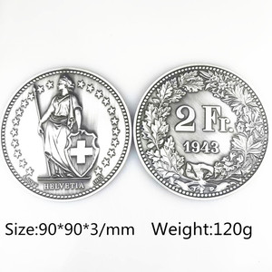 <span class=keywords><strong>1943</strong></span> Vintage 3D kabartma özelleştirilebilir amerikan logosu 90mm pirinç bronz paslanmaz Metal yuvarlak madalya hatıra hediye meydan sikke