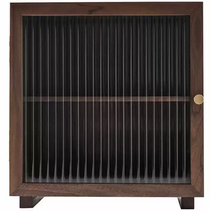 Aangepaste Pop Mart Moderne Dubbele <span class=keywords><strong>Display</strong></span> Stand Handheld Opbergdoos Massief Houten Vitrinekast Stofdichte Transparante Blinddoos - Product Image 4