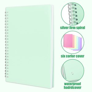 Cuaderno de diario en espiral grueso personalizado al por mayor, cuaderno bonito de papel gráfico de color macarrón para estudiantes - Product Image 2