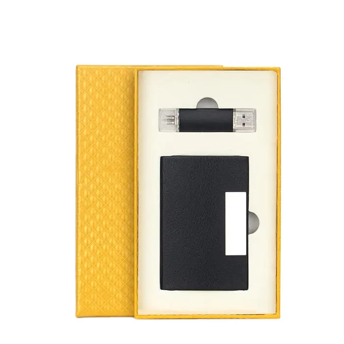 좋은 가격 선전용 상표를 붙이는 우수한 제품 주문 로고 카드 홀더 케이스 & 16gb USB 플래시 디스크 기념품 선물 품목