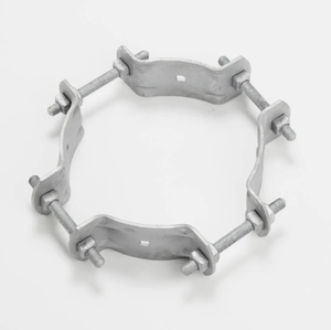 Mạ kẽm nhúng nóng 4 cách điều chỉnh cực ban nhạc kẹp nhiệm vụ nặng nề khung cánh tay chéo cho đường dây điện trên không - Product Image 4