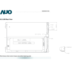 AUO 8.4 "כיתה תעשייתית TFT מציג <span class=keywords><strong>G084SN05</strong></span> <span class=keywords><strong>V9</strong></span> <span class=keywords><strong>G084SN05</strong></span> V904 8.4 אינץ SVGA 800x600 LCD מסך ללא מגע פנל