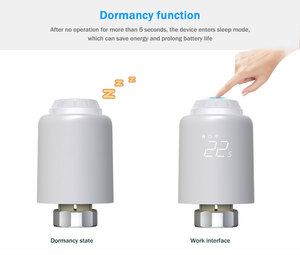 TRV601 светодиодный экран ультра-малой мощности Zigbee умное еженедельное Программирование беспроводной комнатный радиатор термостатический клапан - Product Image 4