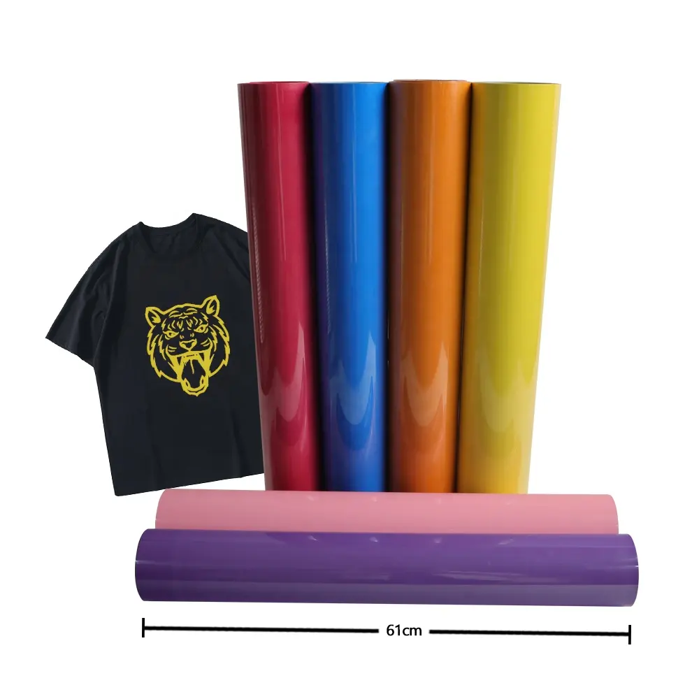high quality PU Heat Transfer film Vinyl for shirts PU Flex Transfer film Vinyl heat press iron on Clothes