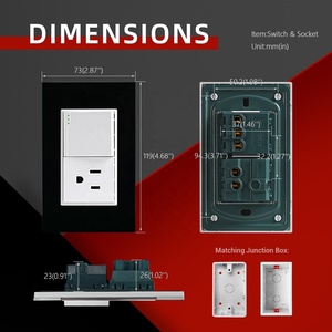 Factory High Quality Best Selling Power Wall Switch With Socket <strong>New</strong> Style Switches and Sockets Light Control Switch Socket - Product Image 4