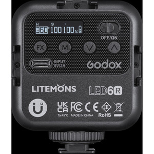 Godox LED6R/Bi RGB LED Video Camera <strong>Light</strong> 13 <strong>FX</strong> Effects 1800mAh Li-ion Battery for Vlog Video LED Lighting - Product Image 3