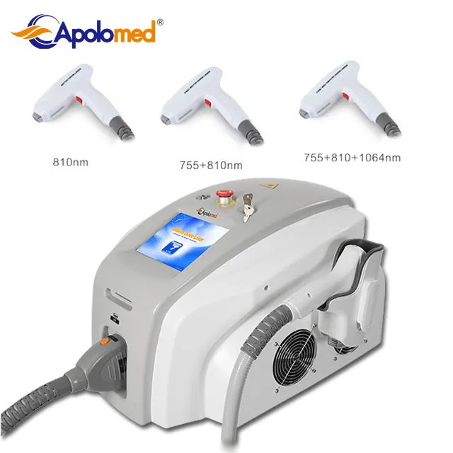 Apolomed - Máquina de depilação a laser de diodo com 3 comprimentos de onda, tratamento de acne e clareamento, equipamento de beleza HS-810 para a maioria das vendas